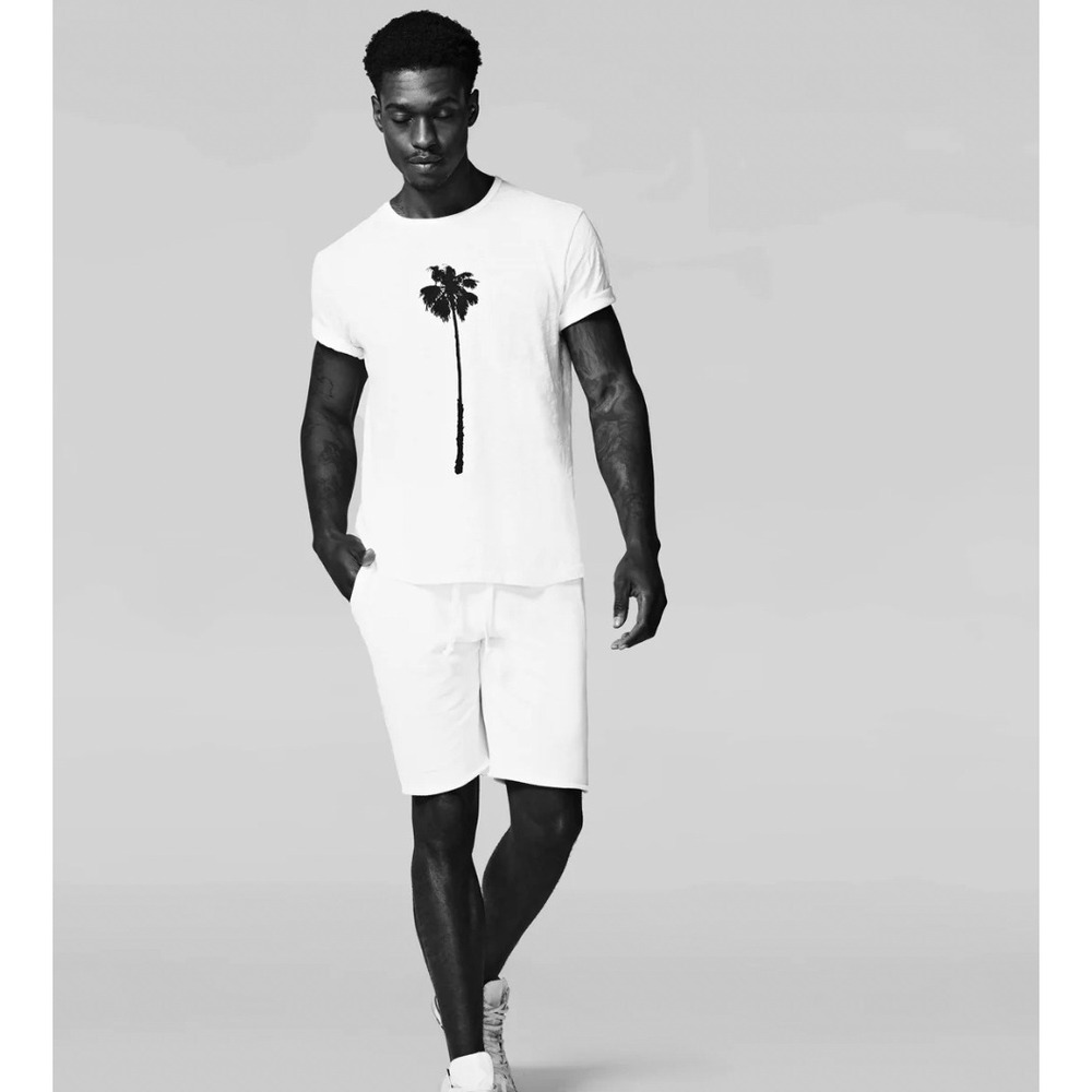 HIRO CLARK Men's Skyscraper Palm Tree Minimalist Tee Size XS
